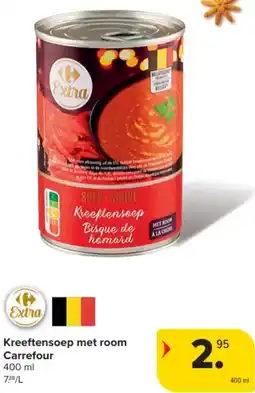 Carrefour Market Kreeftensoep met room Carrefour aanbieding