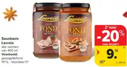 Carrefour Market Sausbasis Lacroix aanbieding
