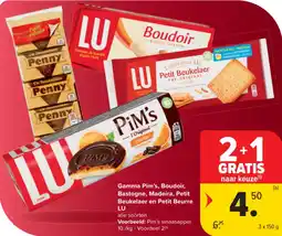 Carrefour Market Gamma Pim's, Boudoir, Bastogne, Madeira, Petit Beukelaer en Petit Beurre LU aanbieding