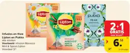 Carrefour Market Infusies en thee Lipton en Pukka aanbieding