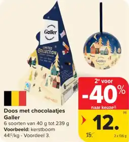 Carrefour Market Doos met chocolaatjes Galler aanbieding