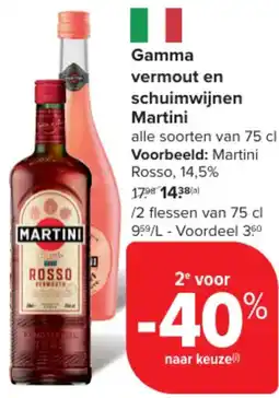 Carrefour Market Gamma Vermout en Schuimwijnen Martini aanbieding