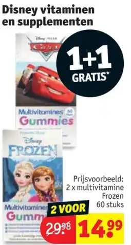 Kruidvat 2 x multivitamine Frozen 60 stuks aanbieding