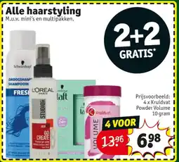 Kruidvat 4 x Kruidvat Powder Volume 10 gram aanbieding