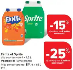 Carrefour Market Fanta of Sprite aanbieding