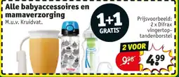 Kruidvat 2 x Difrax vingertoptandenborstel aanbieding