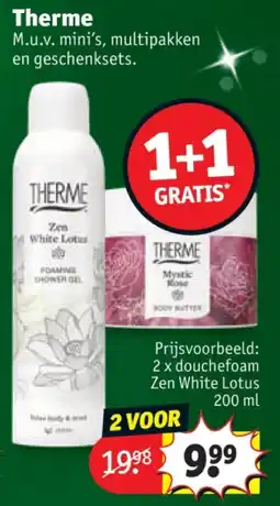 Kruidvat 2 x douchefoam Zen White Lotus 200 ml aanbieding