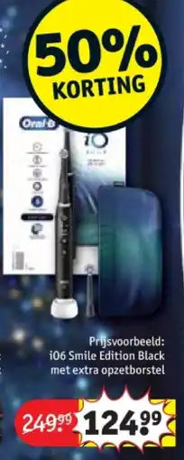 Kruidvat iO6 Smile Edition Black met extra opzetborstel aanbieding