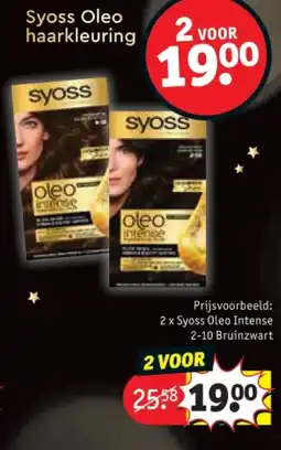 Kruidvat 2 x Syoss Oleo Intense 2-10 Bruinzwart aanbieding