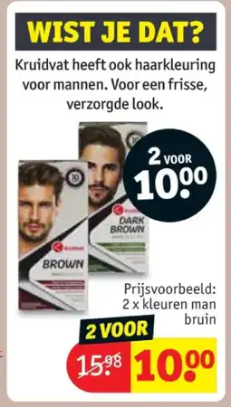 Kruidvat 2 x kleuren man bruin aanbieding