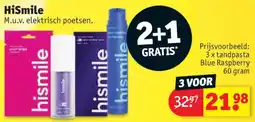 Kruidvat 3 x tandpasta Blue Raspberry 60 gram aanbieding
