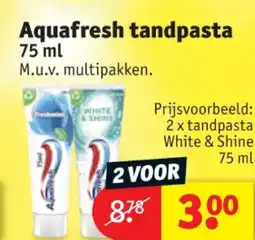 Kruidvat Aquafresh tandpasta aanbieding