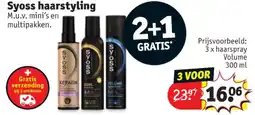 Kruidvat 3 x haarspray Volume 300 ml aanbieding