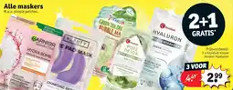 Kruidvat 3 x Kruidvat tissue masker Hyaluron aanbieding