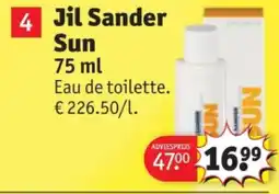 Kruidvat Jil Sander Sun aanbieding