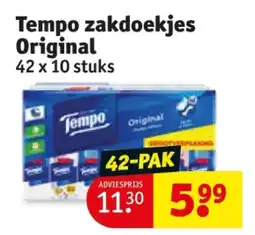 Kruidvat Tempo zakdoekjes Original aanbieding