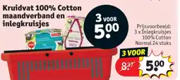 Kruidvat Kruidvat 100% Cotton maandverband en inlegkruisjes aanbieding