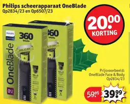 Kruidvat Philips scheerapparaat OneBlade aanbieding