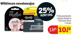 Kruidvat mesjes Quattro Titanium Sens 7 stuks aanbieding