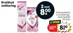 Kruidvat 2 x ontharingsstrips Gezicht 20 stuks aanbieding