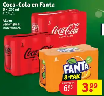 Kruidvat Coca-Cola en Fanta aanbieding