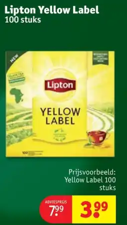 Kruidvat Lipton Yellow Label aanbieding