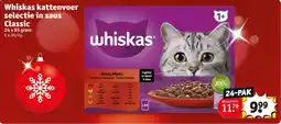 Kruidvat Whiskas kattenvoer selectie in saus Classic aanbieding