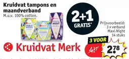 Kruidvat Kruidvat tampons en maandverband aanbieding