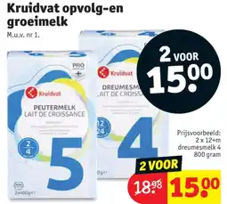 Kruidvat 2 x 12+m dreumesmelk 4 800 gram aanbieding