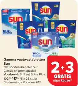 Carrefour Market Gamma vaatwastabletten Sun aanbieding