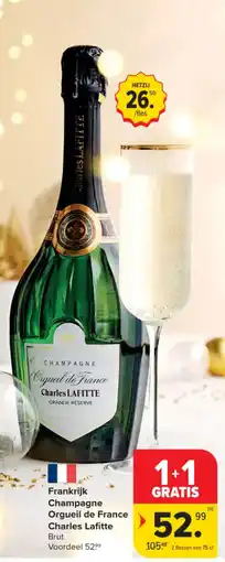 Carrefour Market Frankrijk Champagne Orgueil de France Charles Lafitte aanbieding