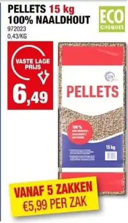 Hubo Pellets 100% Naaldhout aanbieding
