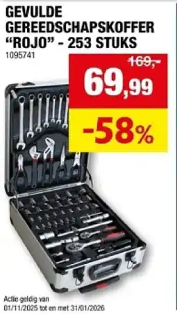 Hubo Gevulde Gereedschapskoffer Rojo aanbieding