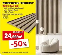 Hubo Wandpanelen Kontrast aanbieding