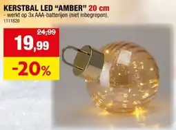 Hubo Kerstbal Led Amber aanbieding
