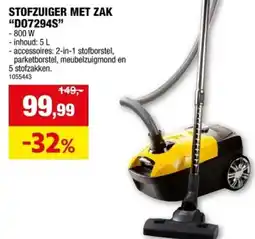 Hubo Stofzuiger met Zak D07294S aanbieding