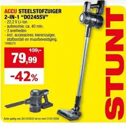 Hubo Accu Steelstofzuiger 2-in-1 D0245SV aanbieding