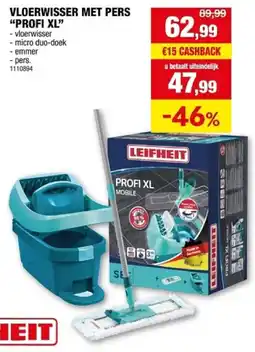Hubo Vloerwisser Met Pers Profi XL aanbieding