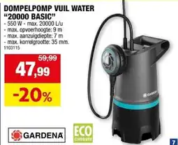 Hubo Dompelpomp Vuil Water 20000 Basic aanbieding