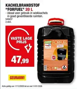 Hubo Kachelbrandstof Forfuel aanbieding