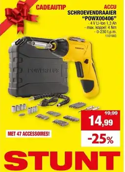 Hubo Accu Schroevendraaier POWX00406 aanbieding