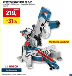 Hubo Bosch Verstekzaag GCM 80 SJ aanbieding