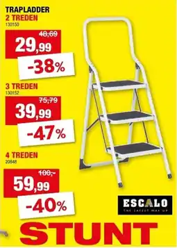 Hubo Escalo Trapladder 3 Treden aanbieding