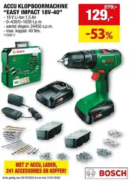 Hubo Accu Klopboormachine Easy Impact aanbieding