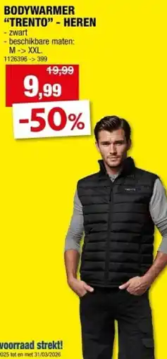 Hubo Bodywarmer Trento Heren aanbieding