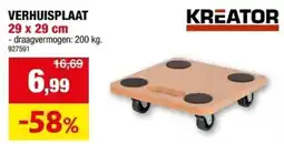 Hubo Kreator Verhuisplaat aanbieding