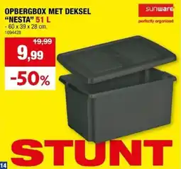 Hubo Sunwarer Opbergbox Met Deksel Nesta aanbieding
