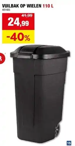 Hubo Keter Vuilbak op Wielen aanbieding