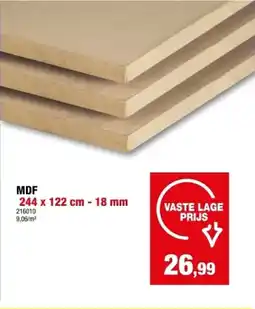 Hubo MDF aanbieding
