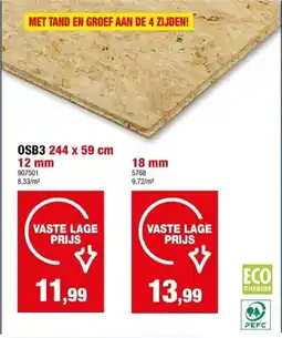 Hubo OSB3 12 mm aanbieding